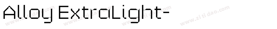 Alloy ExtraLight字体转换